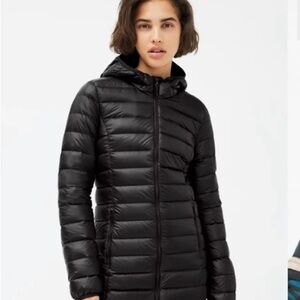 Babaton - Aritzia long down puffer jacket, packable! size medium